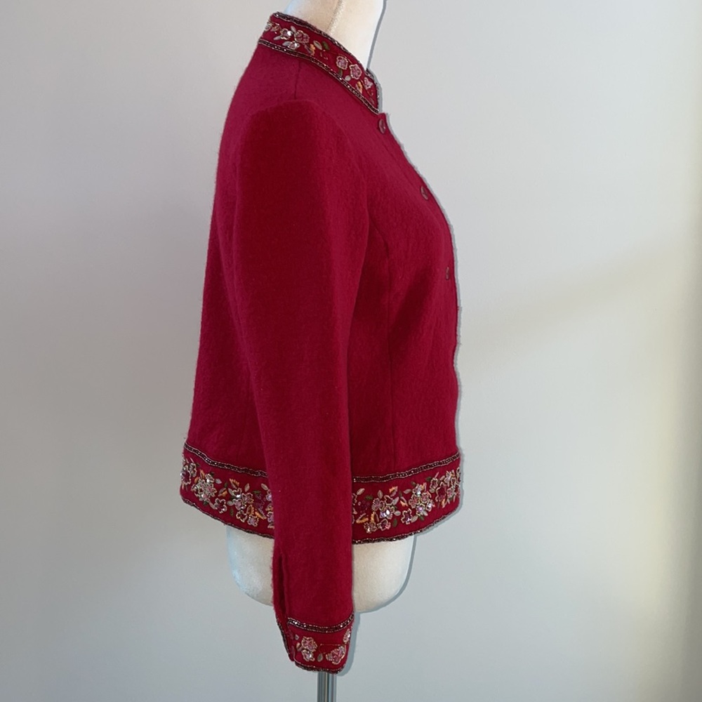 Talbots Red Wool jacket - Picture 3 of 8